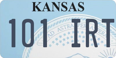 KS license plate 101IRT