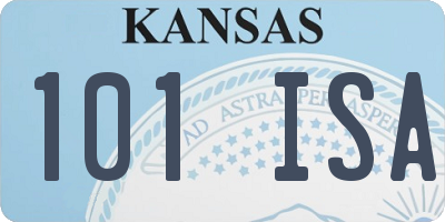 KS license plate 101ISA