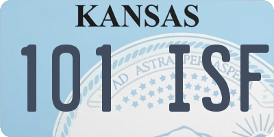 KS license plate 101ISF