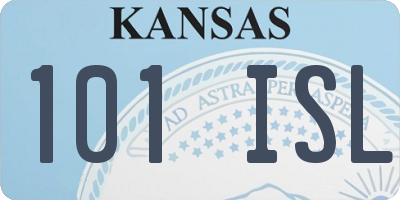 KS license plate 101ISL