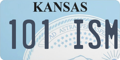 KS license plate 101ISM
