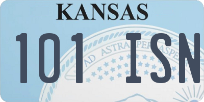 KS license plate 101ISN