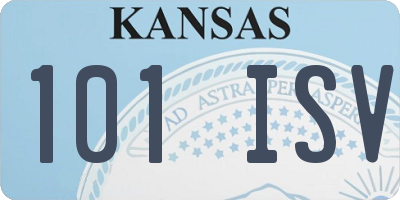 KS license plate 101ISV