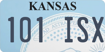 KS license plate 101ISX