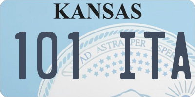 KS license plate 101ITA