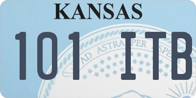 KS license plate 101ITB