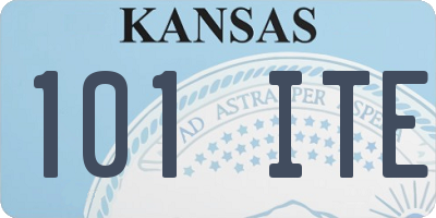 KS license plate 101ITE