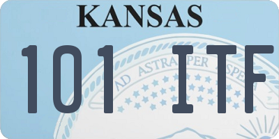 KS license plate 101ITF