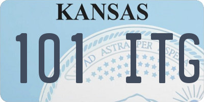 KS license plate 101ITG