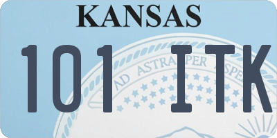 KS license plate 101ITK