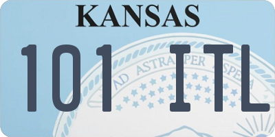 KS license plate 101ITL