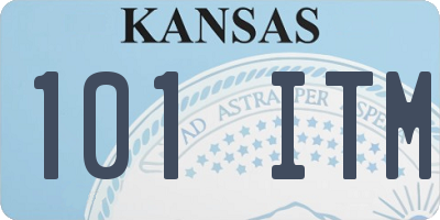 KS license plate 101ITM