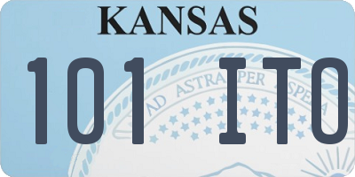 KS license plate 101ITO