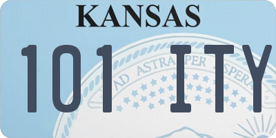 KS license plate 101ITY