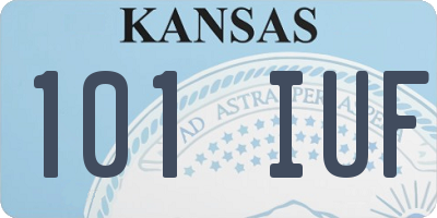 KS license plate 101IUF
