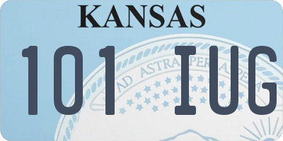 KS license plate 101IUG