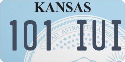 KS license plate 101IUI