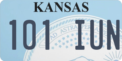 KS license plate 101IUN