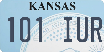 KS license plate 101IUR