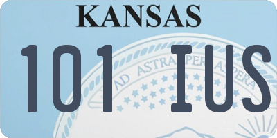 KS license plate 101IUS