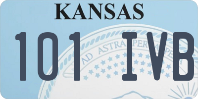 KS license plate 101IVB