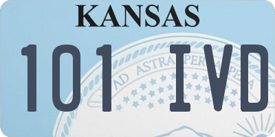 KS license plate 101IVD