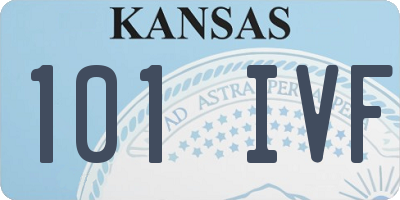 KS license plate 101IVF