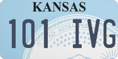 KS license plate 101IVG