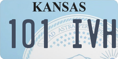 KS license plate 101IVH