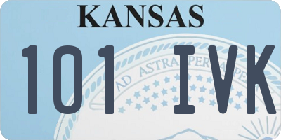 KS license plate 101IVK