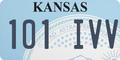 KS license plate 101IVV