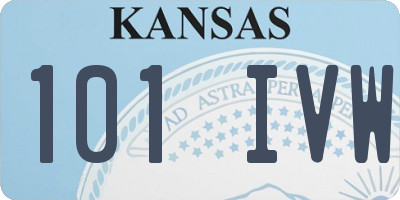 KS license plate 101IVW