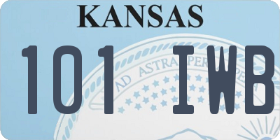 KS license plate 101IWB