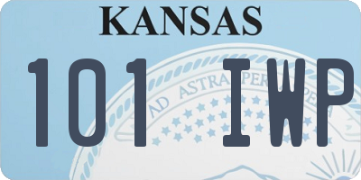 KS license plate 101IWP