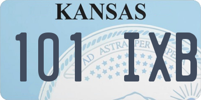KS license plate 101IXB