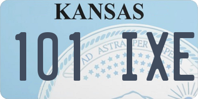 KS license plate 101IXE