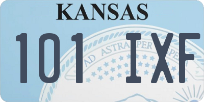 KS license plate 101IXF