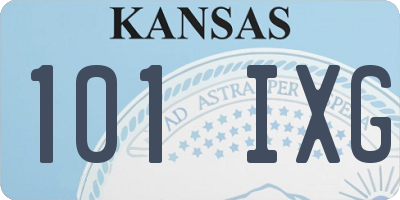 KS license plate 101IXG