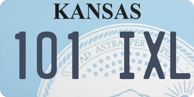 KS license plate 101IXL