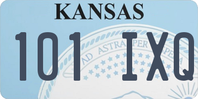 KS license plate 101IXQ