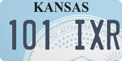 KS license plate 101IXR