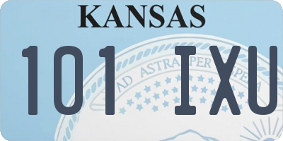 KS license plate 101IXU