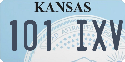 KS license plate 101IXV