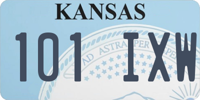 KS license plate 101IXW