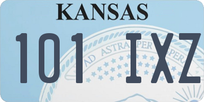 KS license plate 101IXZ