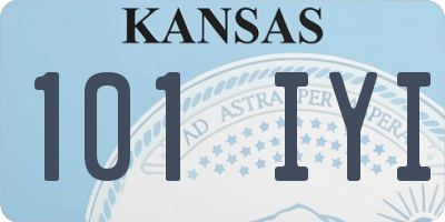 KS license plate 101IYI