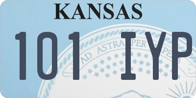 KS license plate 101IYP