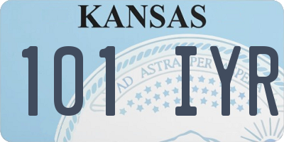 KS license plate 101IYR