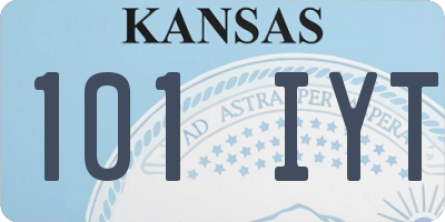 KS license plate 101IYT