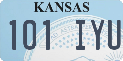 KS license plate 101IYU